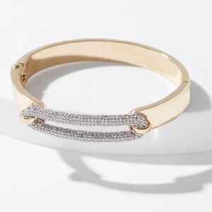 NWOT WHBM Mixed Metal Pave Link Hinge Bracelet